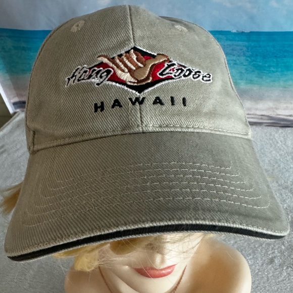 Hang Loose Hawaii Headwear Embroidered Baseball Ball Cap Light Gray Hat NWOT - Picture 6 of 14